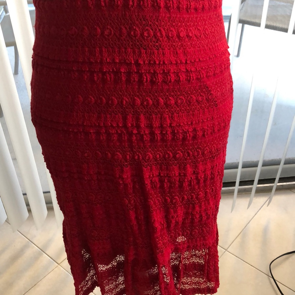 Red knit dress. - Picture 3 of 4